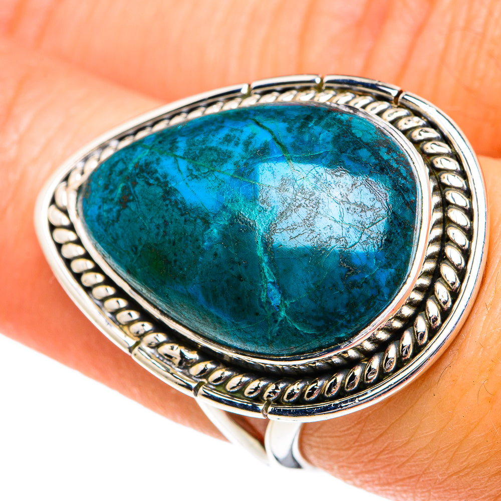 Chrysocolla Rings handcrafted by Ana Silver Co - RING81991