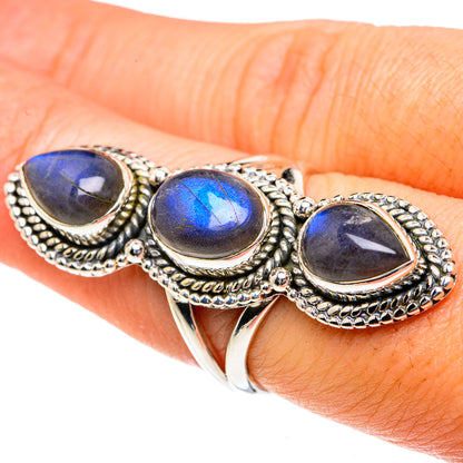 Labradorite Rings handcrafted by Ana Silver Co - RING81997