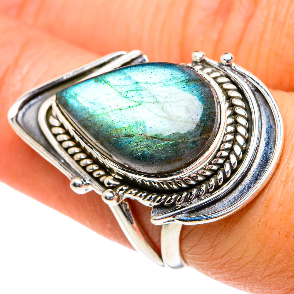 Labradorite Rings handcrafted by Ana Silver Co - RING82000
