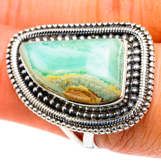 Chrysoprase Rings handcrafted by Ana Silver Co - RING82001