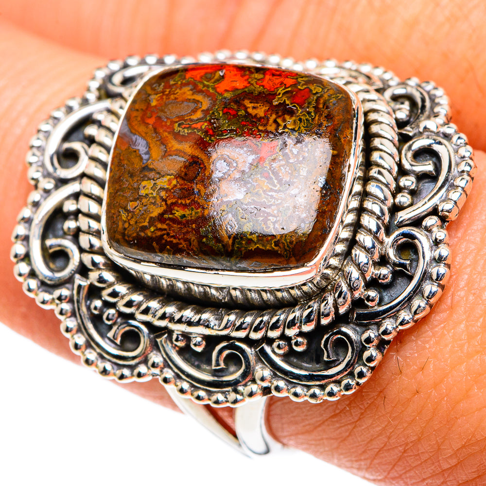 Moroccan Agate Rings handcrafted by Ana Silver Co - RING82007
