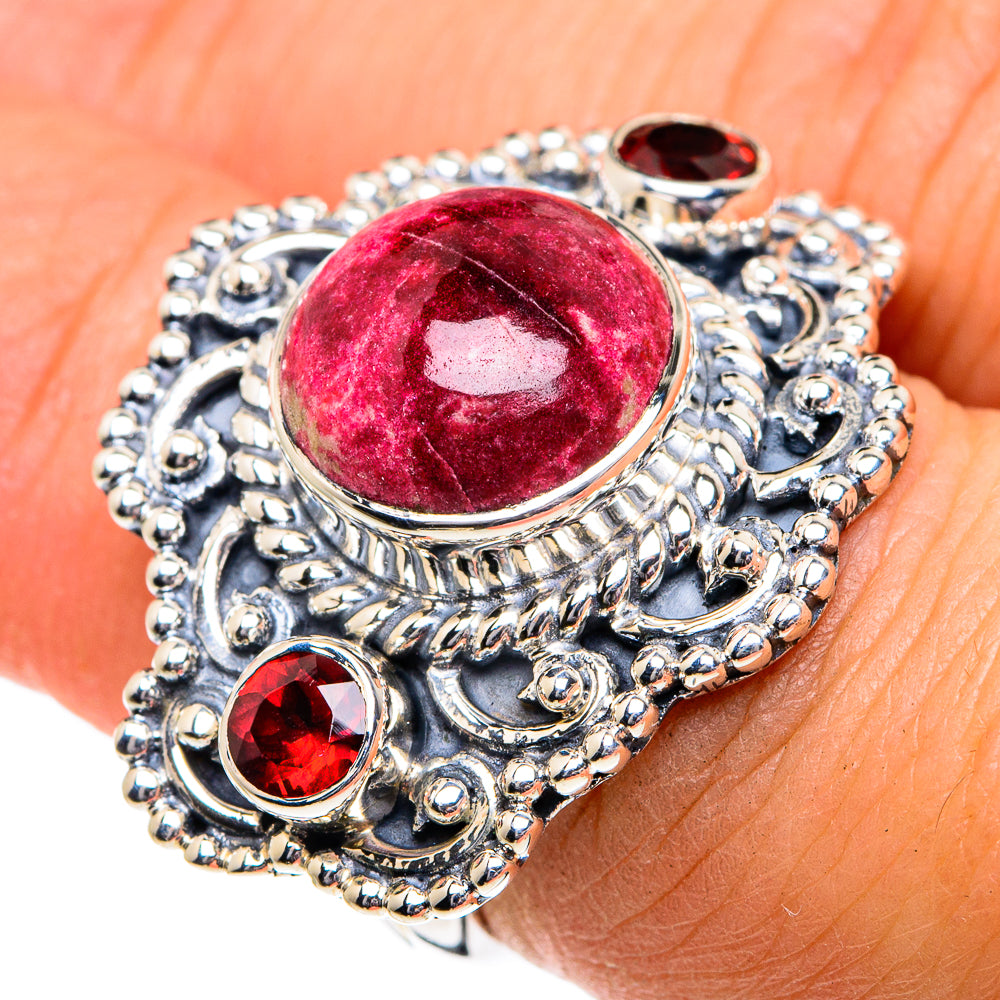 Thulite Rings handcrafted by Ana Silver Co - RING82010