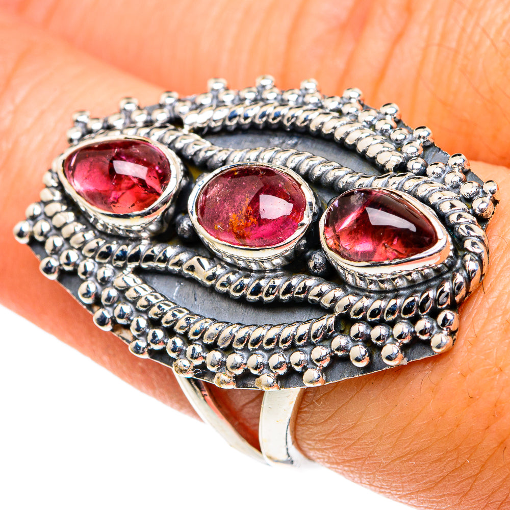 Pink Tourmaline Rings handcrafted by Ana Silver Co - RING82012