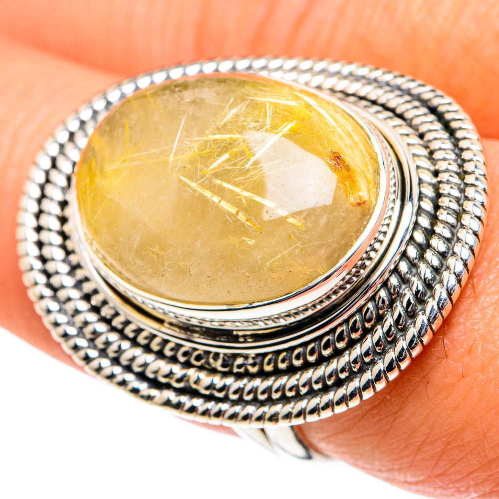 Rutilated Quartz Rings handcrafted by Ana Silver Co - RING82016