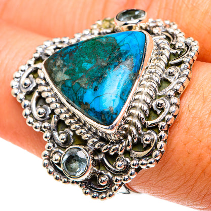 Chrysocolla Rings handcrafted by Ana Silver Co - RING82032