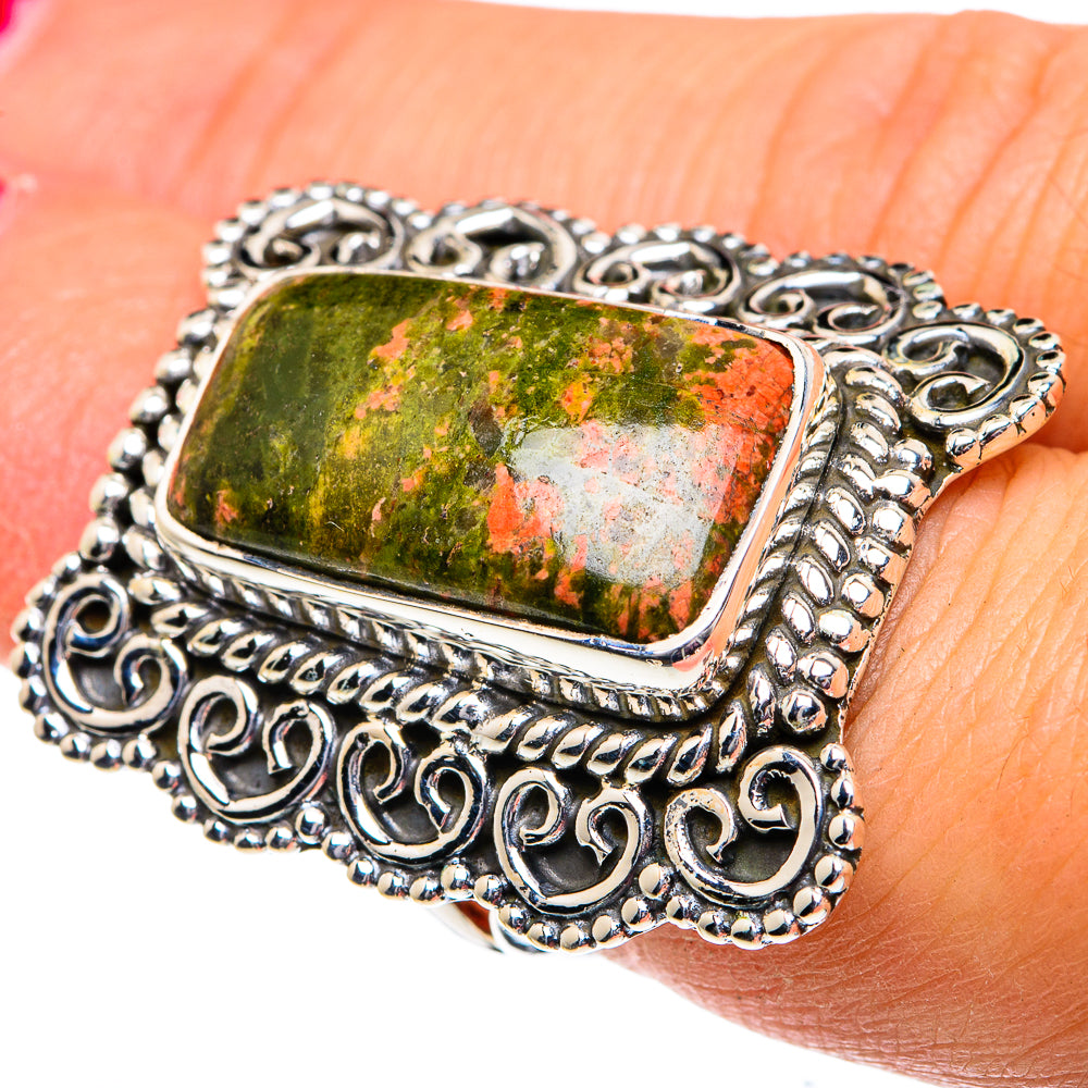Unakite Rings handcrafted by Ana Silver Co - RING82036