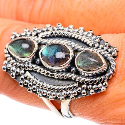 Labradorite Rings handcrafted by Ana Silver Co - RING82037
