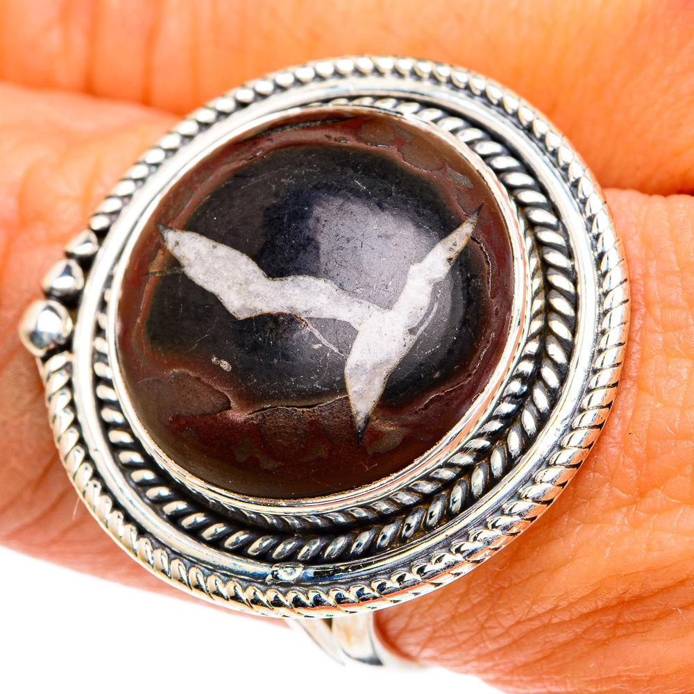 Septarian Geode Rings handcrafted by Ana Silver Co - RING82040