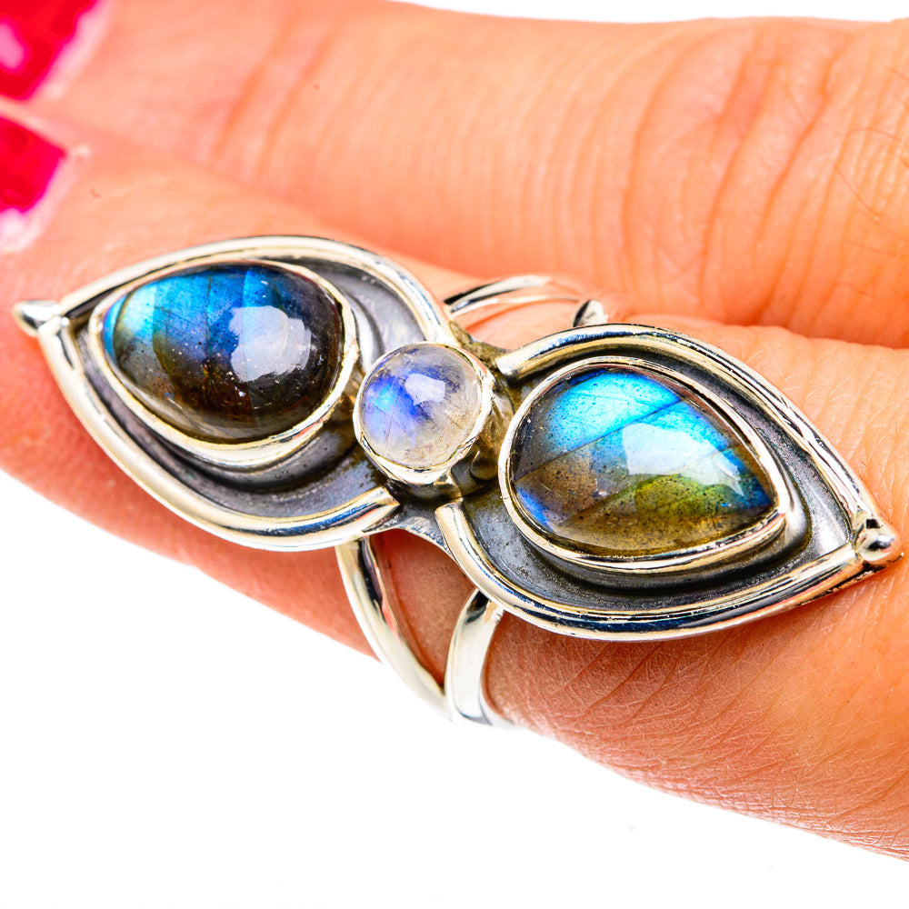 Labradorite Rings handcrafted by Ana Silver Co - RING82061