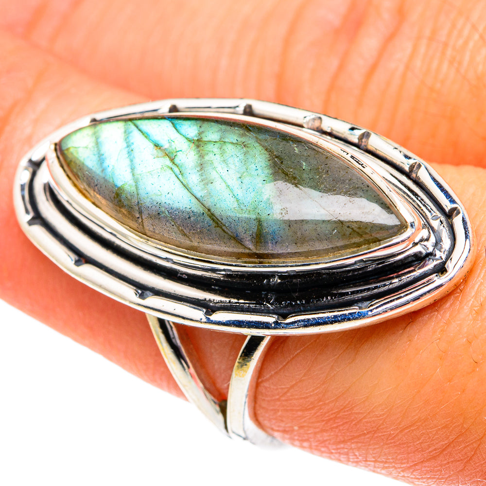 Labradorite Rings handcrafted by Ana Silver Co - RING82064