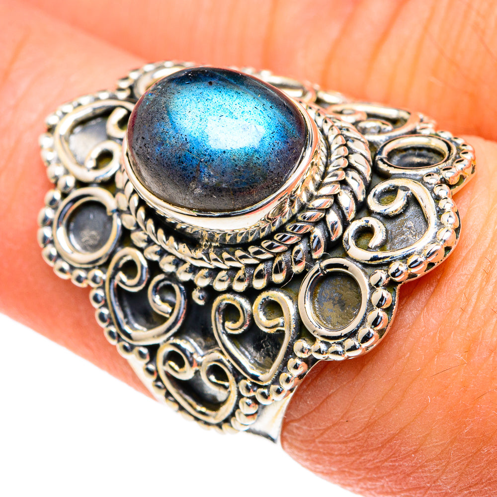 Labradorite Rings handcrafted by Ana Silver Co - RING82067