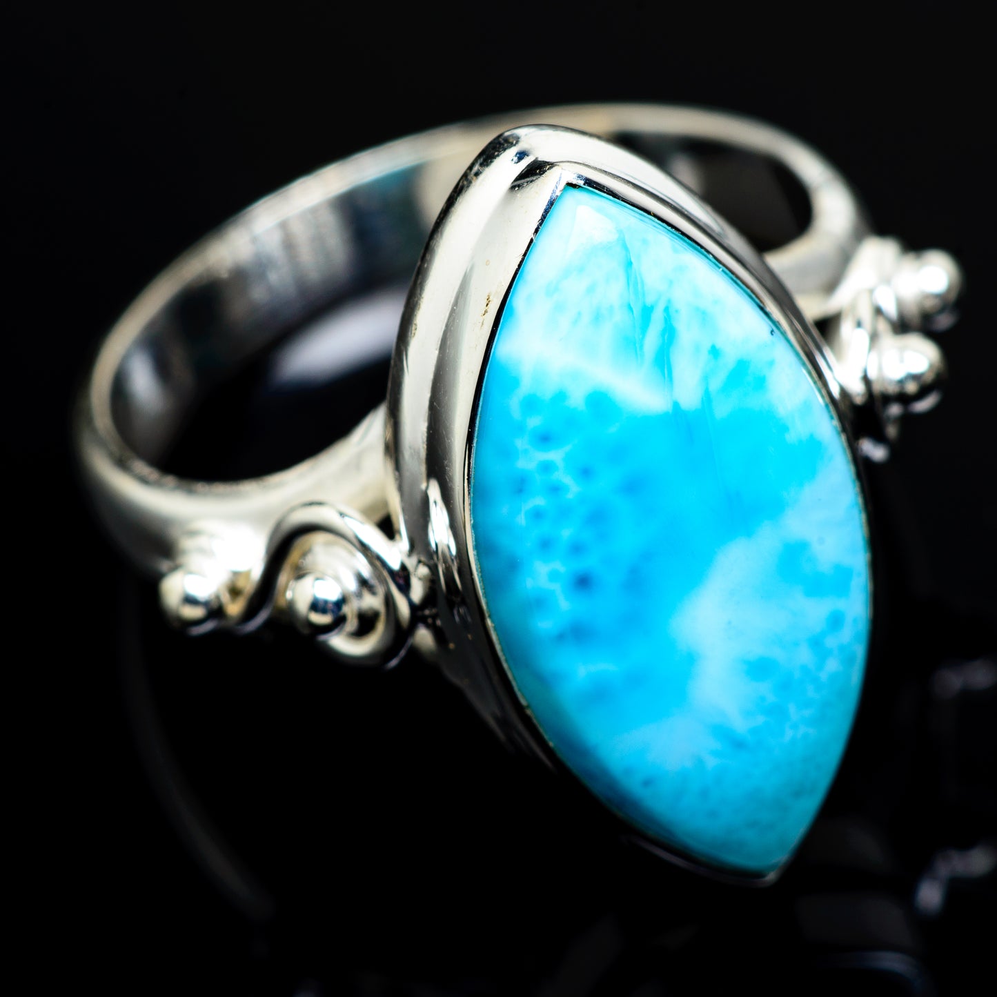 Larimar Rings handcrafted by Ana Silver Co - RING8207