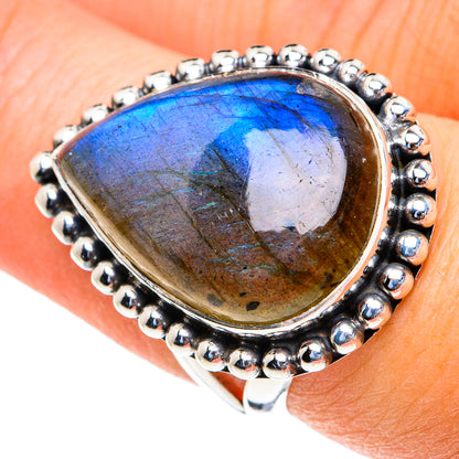 Labradorite Rings handcrafted by Ana Silver Co - RING82074