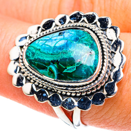 Chrysocolla Rings handcrafted by Ana Silver Co - RING82078