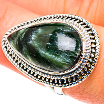 Seraphinite Rings handcrafted by Ana Silver Co - RING82079