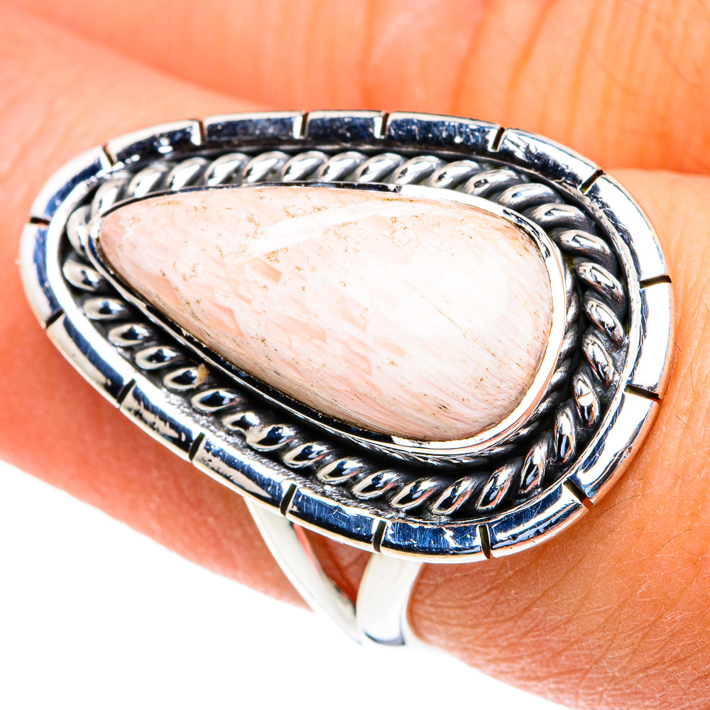 Scolecite Rings handcrafted by Ana Silver Co - RING82086