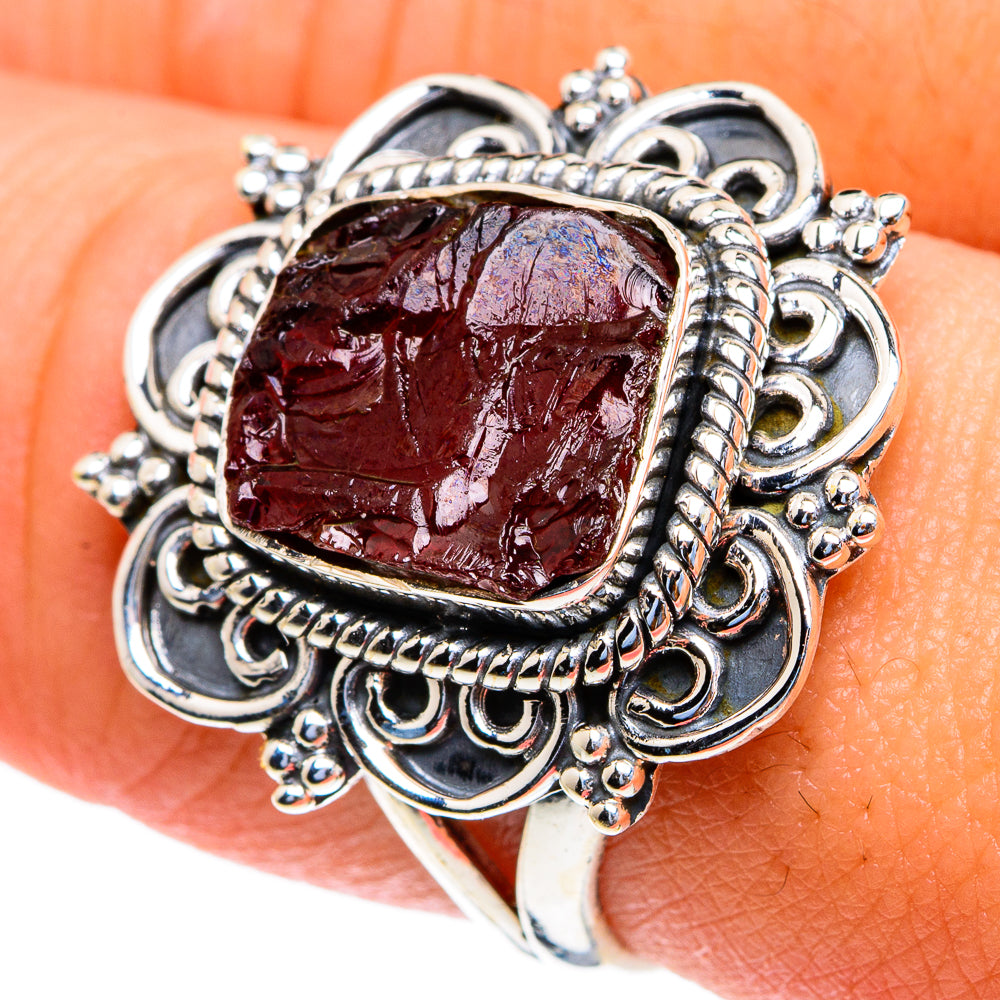Garnet Rings handcrafted by Ana Silver Co - RING82090