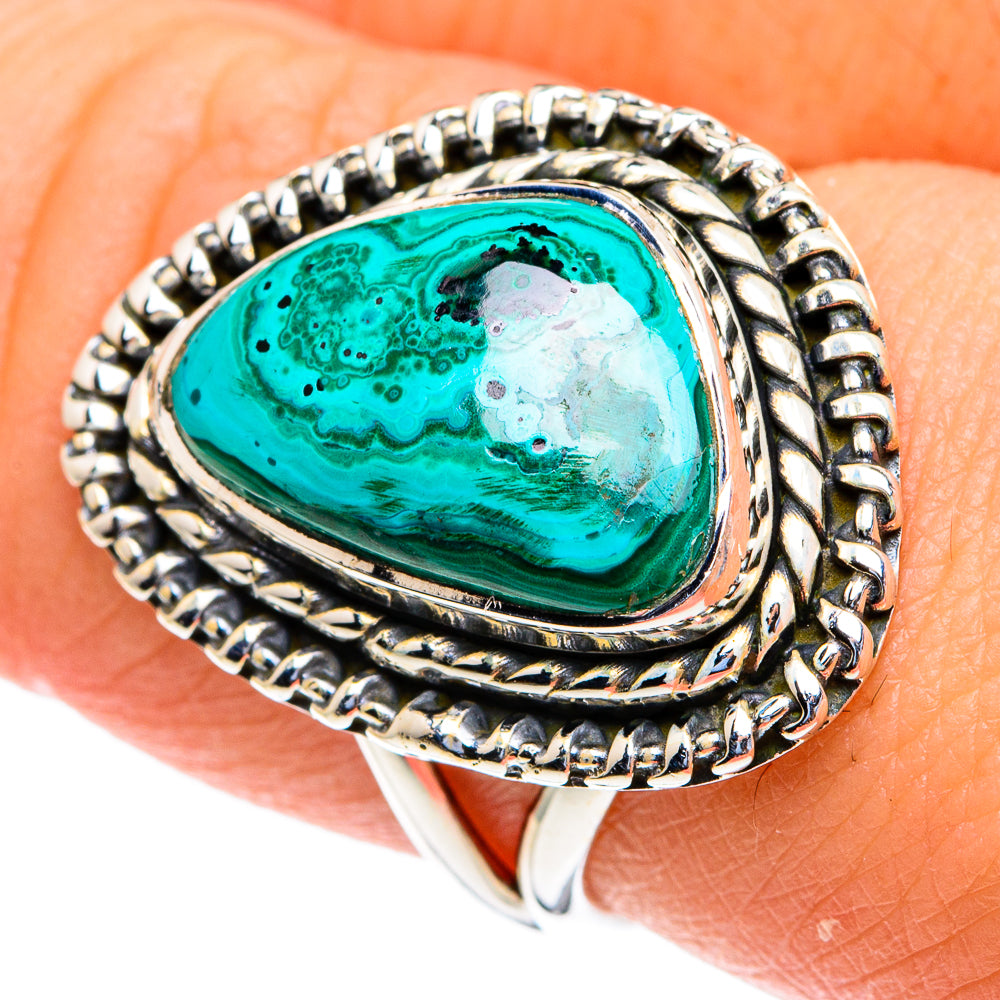 Chrysocolla Rings handcrafted by Ana Silver Co - RING82100