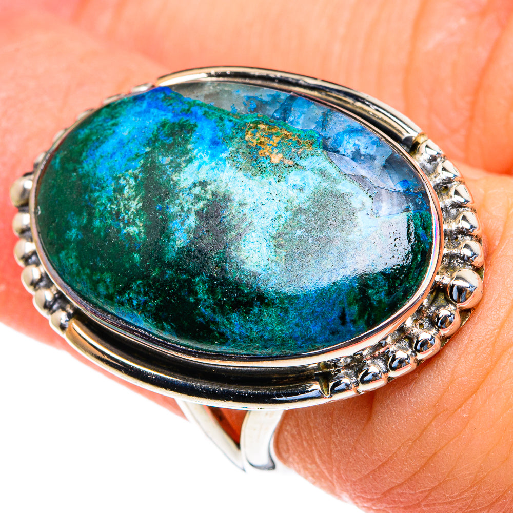 Chrysocolla Rings handcrafted by Ana Silver Co - RING82101