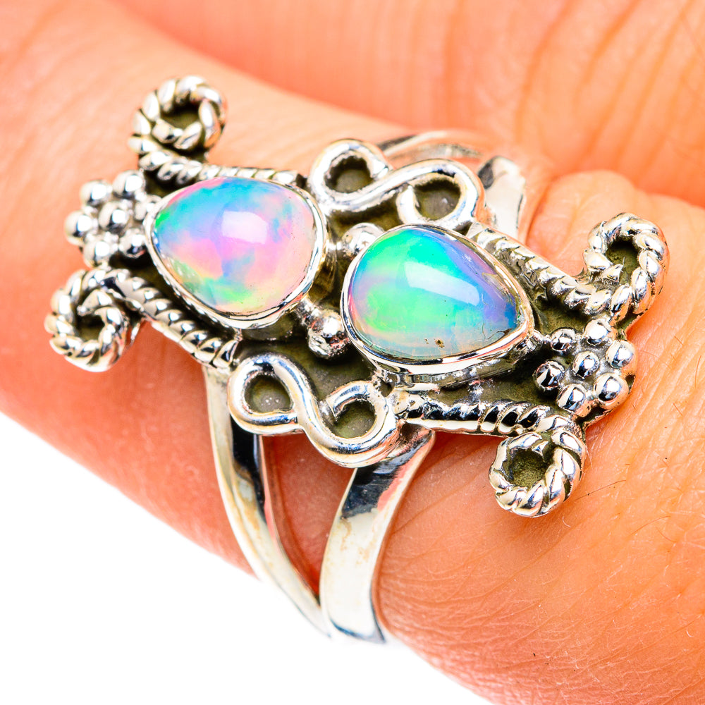 Ethiopian Opal Rings handcrafted by Ana Silver Co - RING82102