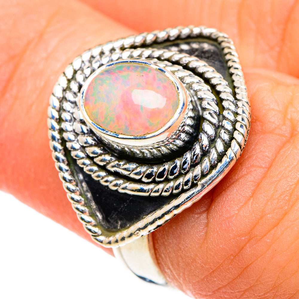 Ethiopian Opal Rings handcrafted by Ana Silver Co - RING82103
