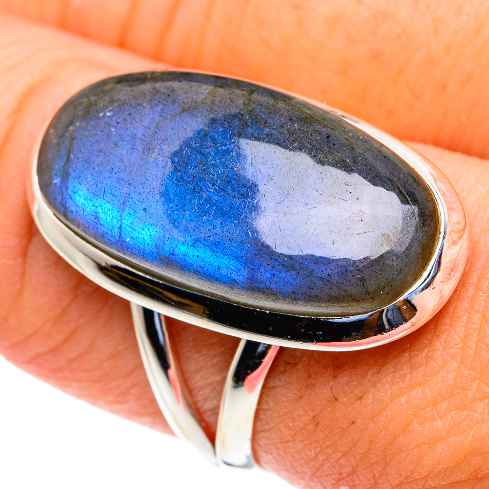 Labradorite Rings handcrafted by Ana Silver Co - RING82108