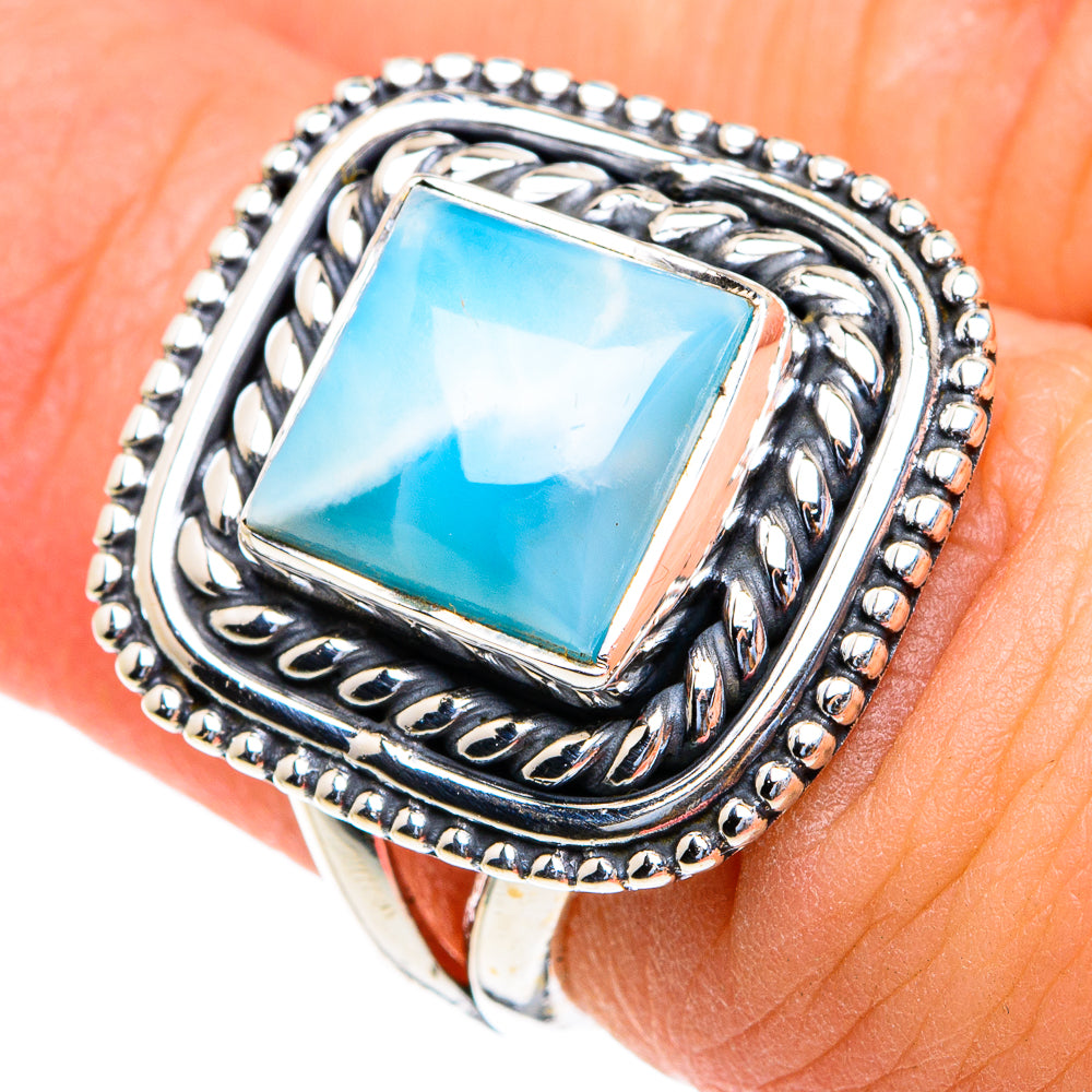 Larimar Rings handcrafted by Ana Silver Co - RING82110