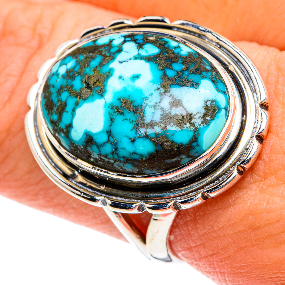 Tibetan Turquoise Rings handcrafted by Ana Silver Co - RING82112