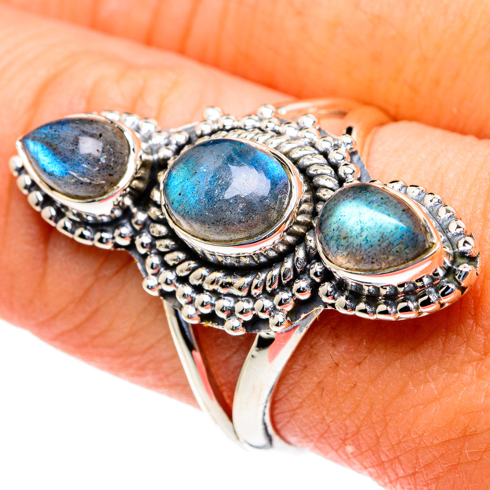 Labradorite Rings handcrafted by Ana Silver Co - RING82113