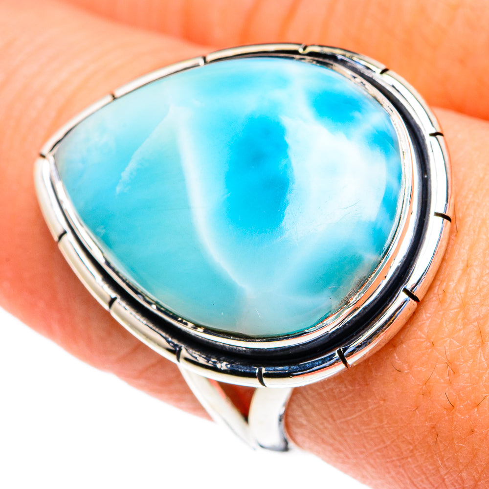Larimar Rings handcrafted by Ana Silver Co - RING82116