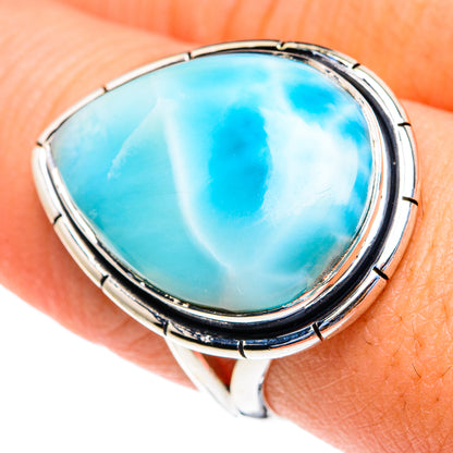 Larimar Rings handcrafted by Ana Silver Co - RING82116