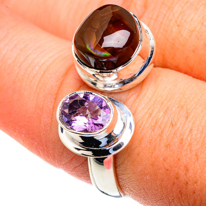 Mexican Fire Agate Rings handcrafted by Ana Silver Co - RING82121