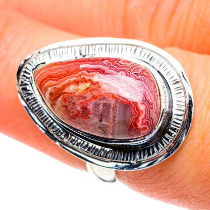 Crazy Lace Agate Rings handcrafted by Ana Silver Co - RING82124