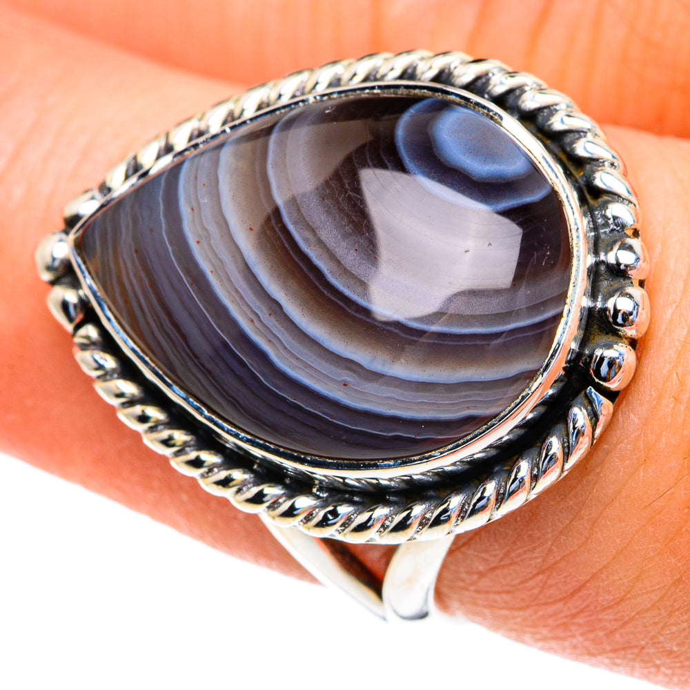 Botswana Agate Rings handcrafted by Ana Silver Co - RING82125