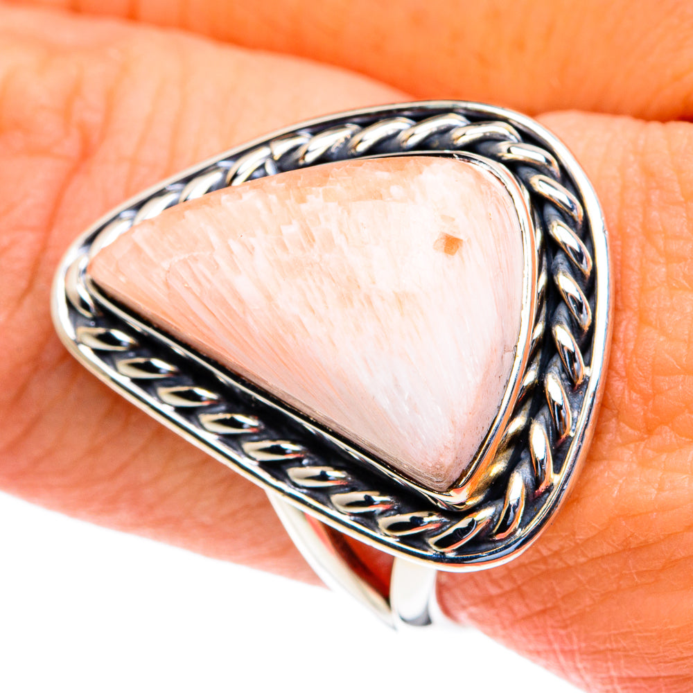 Scolecite Rings handcrafted by Ana Silver Co - RING82126