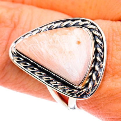Scolecite Rings handcrafted by Ana Silver Co - RING82126
