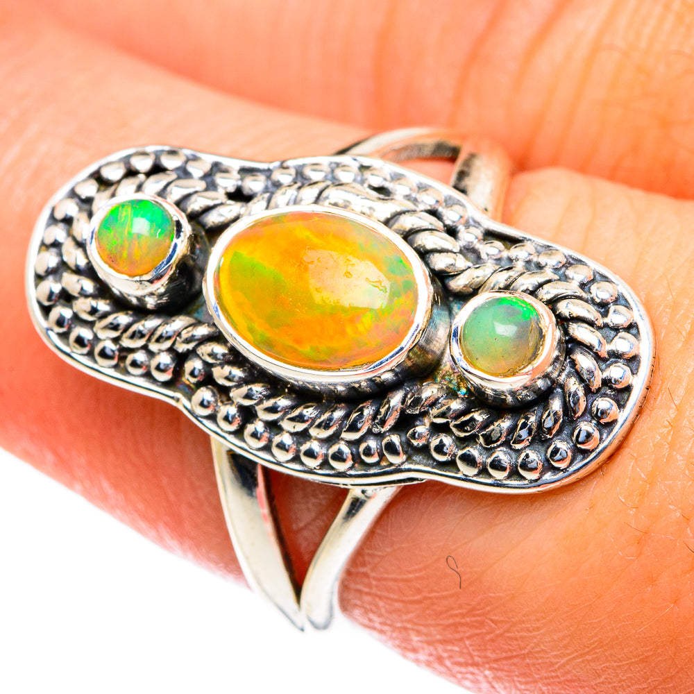 Ethiopian Opal Rings handcrafted by Ana Silver Co - RING82140