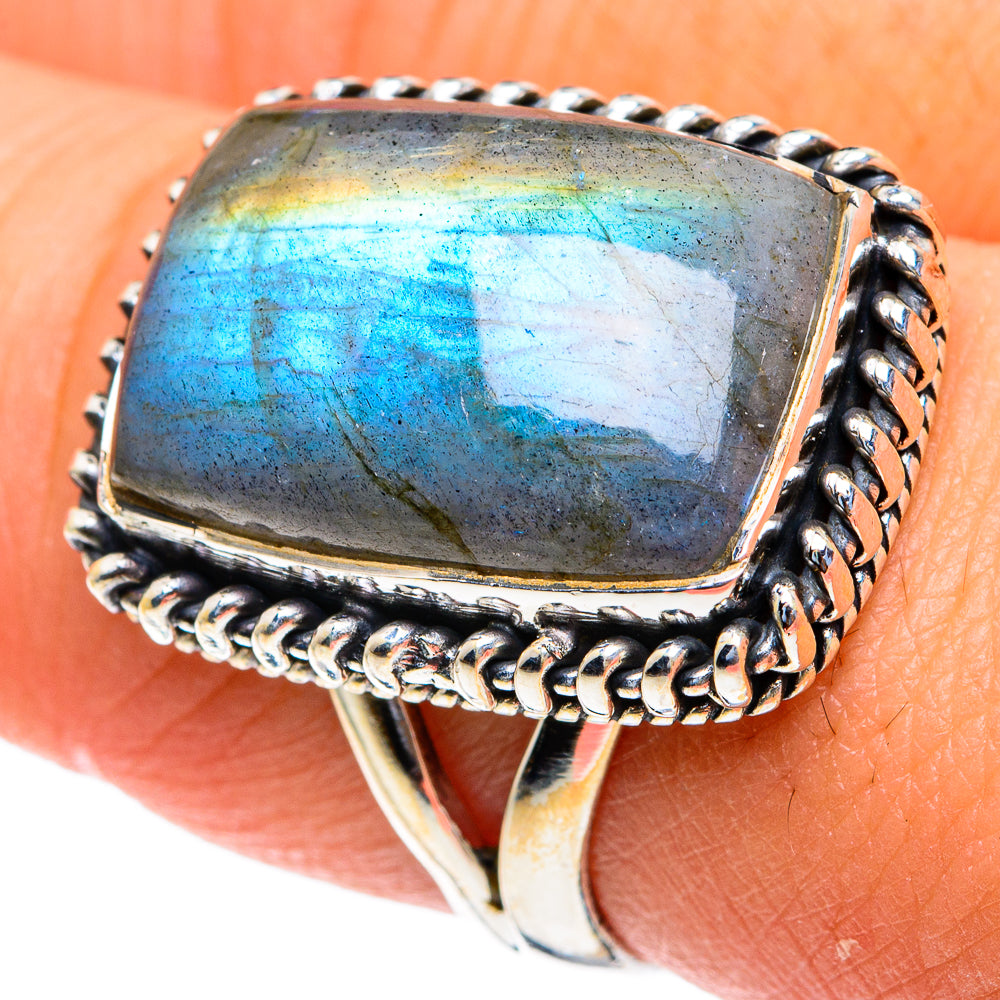 Labradorite Rings handcrafted by Ana Silver Co - RING82144