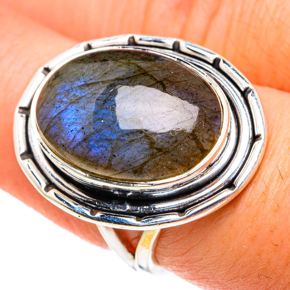 Labradorite Rings handcrafted by Ana Silver Co - RING82148