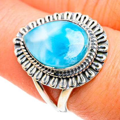 Larimar Rings handcrafted by Ana Silver Co - RING82149