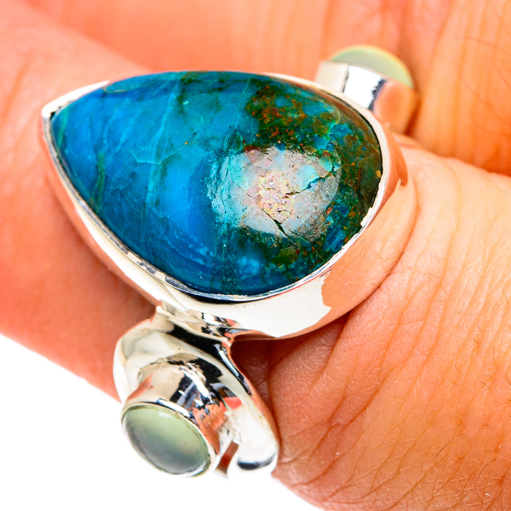 Chrysocolla Rings handcrafted by Ana Silver Co - RING82150