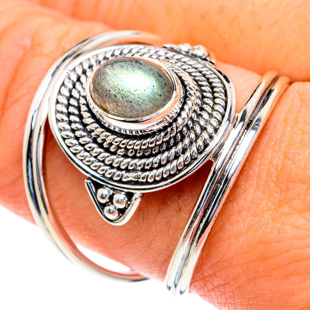 Labradorite Rings handcrafted by Ana Silver Co - RING82153