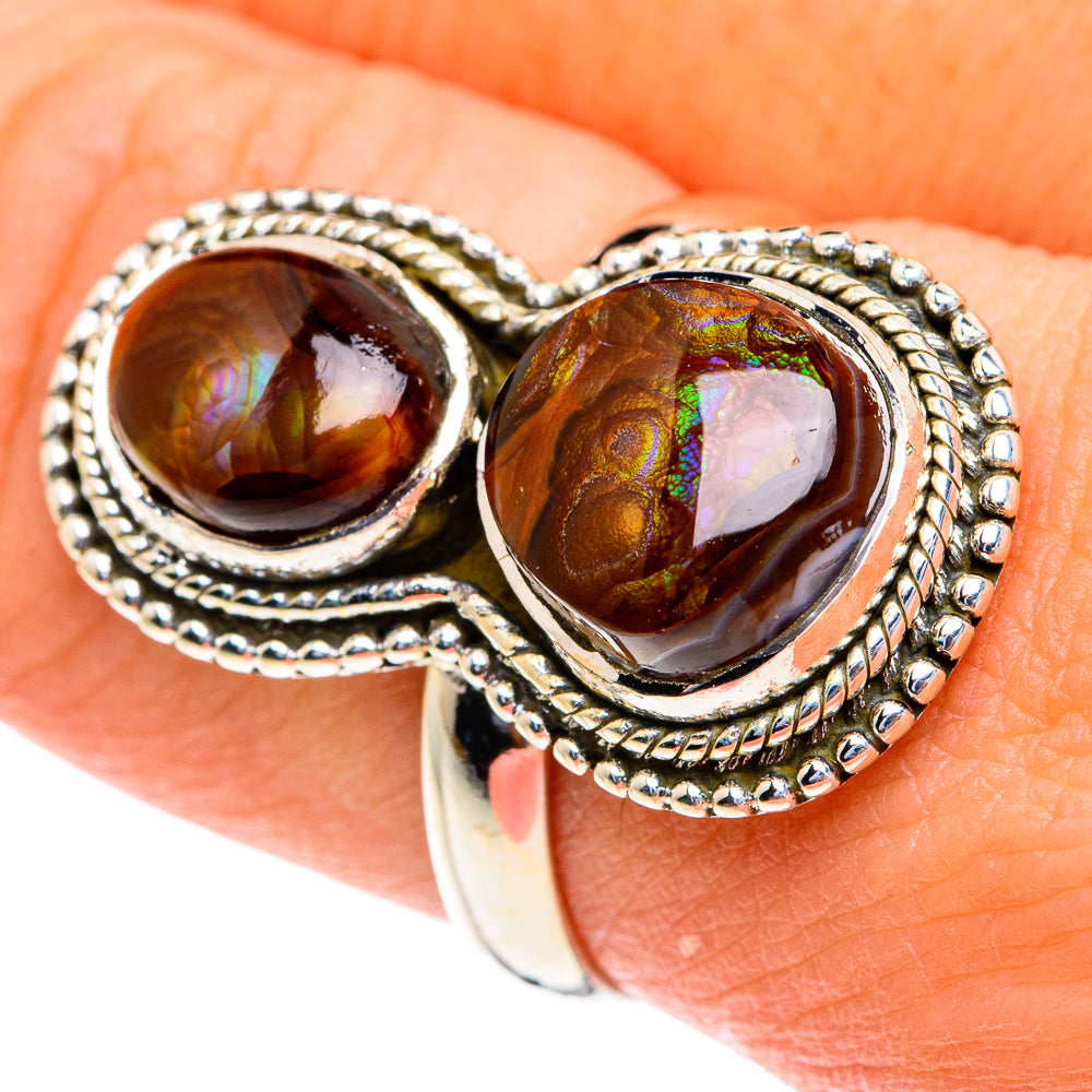 Mexican Fire Agate Rings handcrafted by Ana Silver Co - RING82160