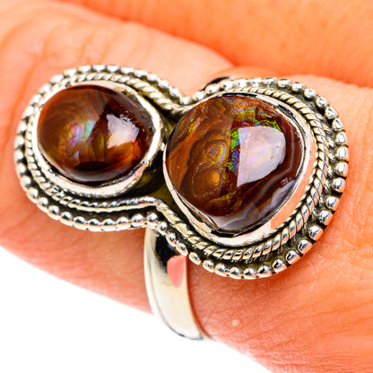 Mexican Fire Agate Rings handcrafted by Ana Silver Co - RING82160