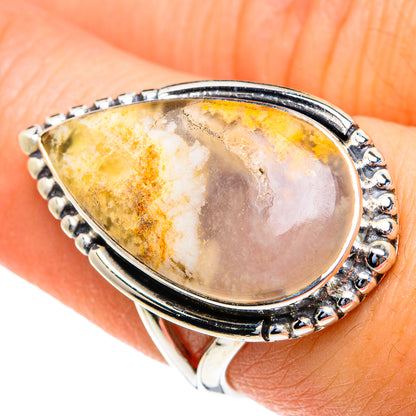 Plume Agate Rings handcrafted by Ana Silver Co - RING82161