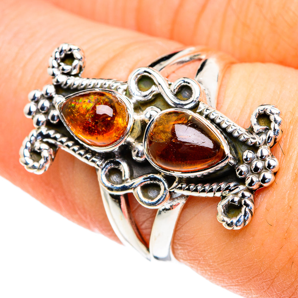 Baltic Amber Rings handcrafted by Ana Silver Co - RING82162