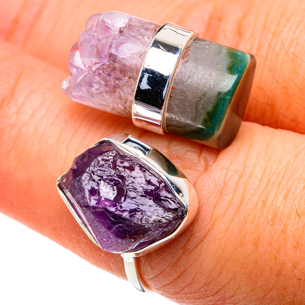 Amethyst Stalactite Rings handcrafted by Ana Silver Co - RING82166