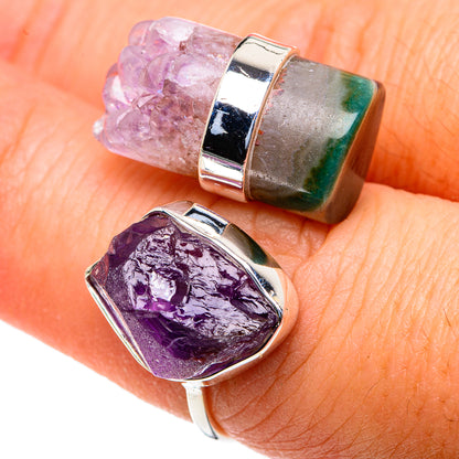 Amethyst Stalactite Rings handcrafted by Ana Silver Co - RING82166