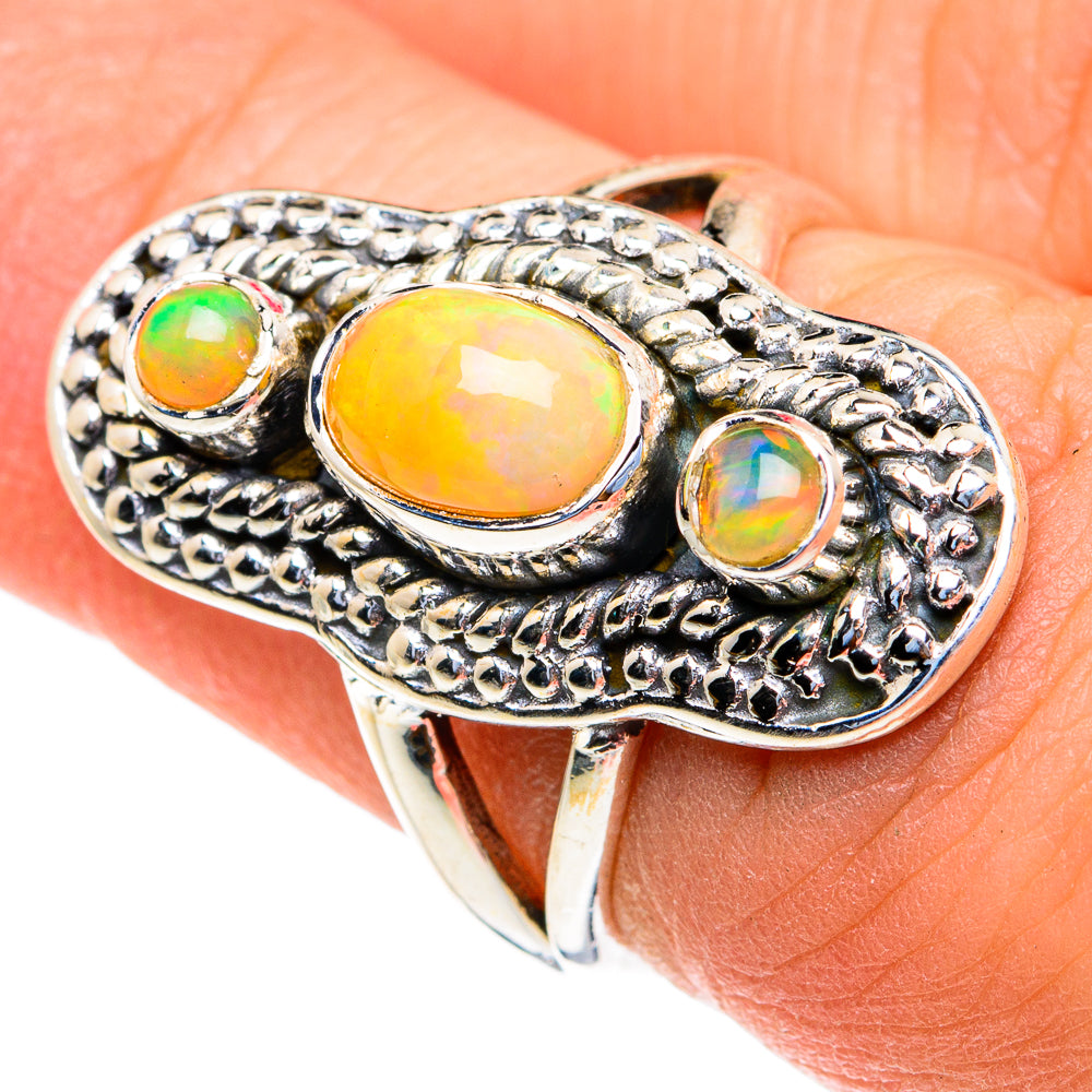 Ethiopian Opal Rings handcrafted by Ana Silver Co - RING82176