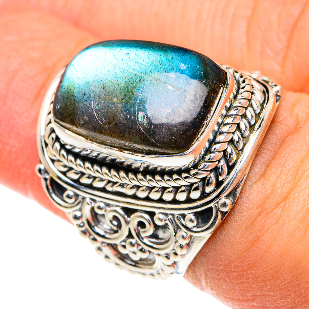 Labradorite Rings handcrafted by Ana Silver Co - RING82181